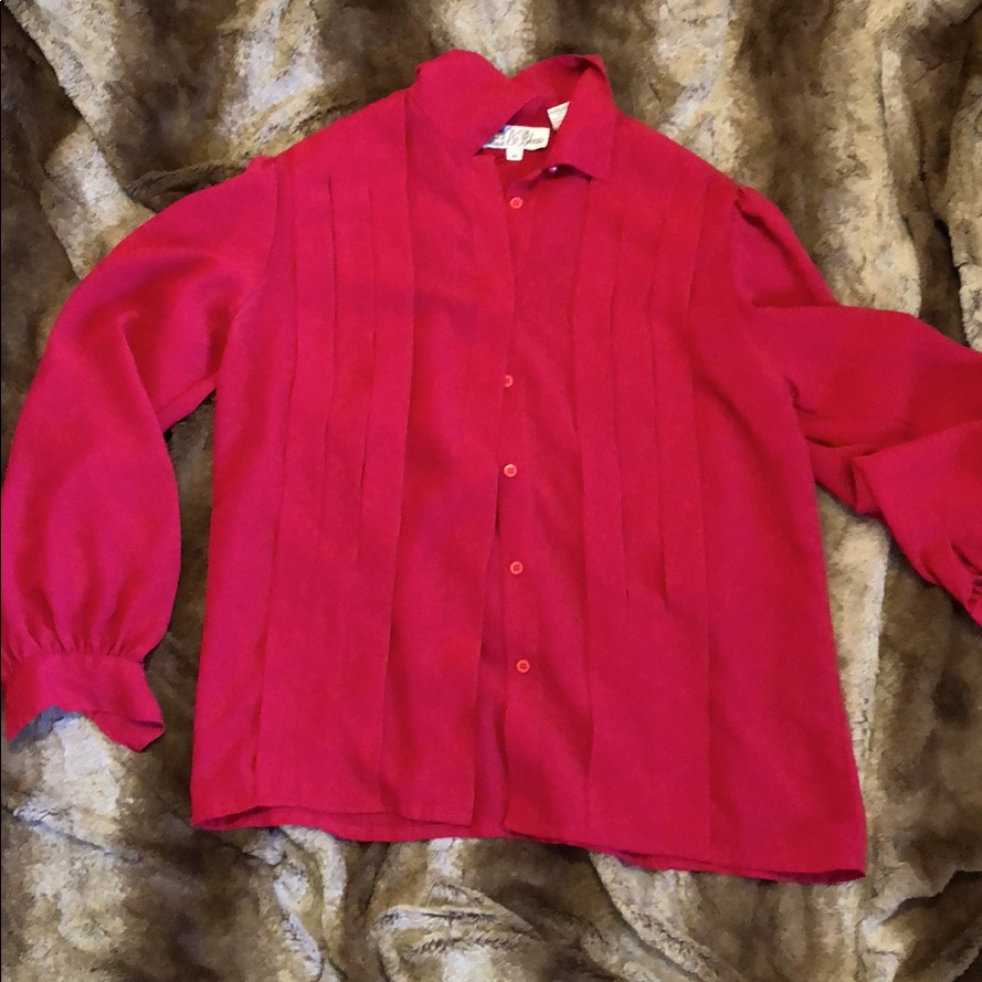 Fuchsia Colored Button Blouse.